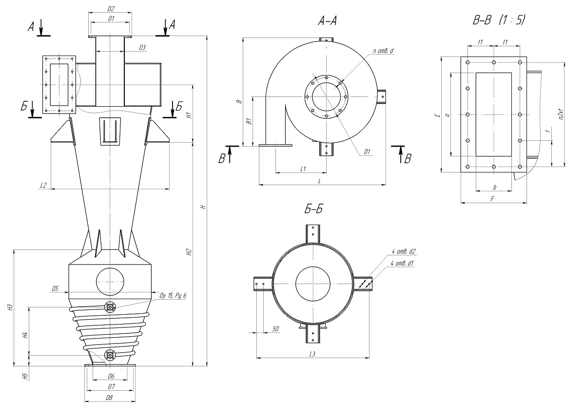 чертеж циклона СК-ЦН-34 в Ангарске